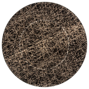 Assiette de présentation "Colorama de Noël" D33cm noir lignes or