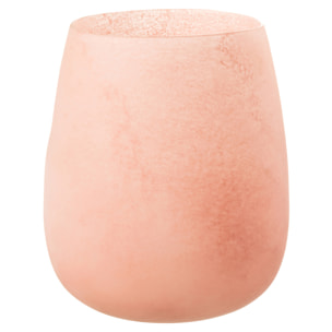 J-Line vase Givré - verre - rose - 27 cm de hauteur