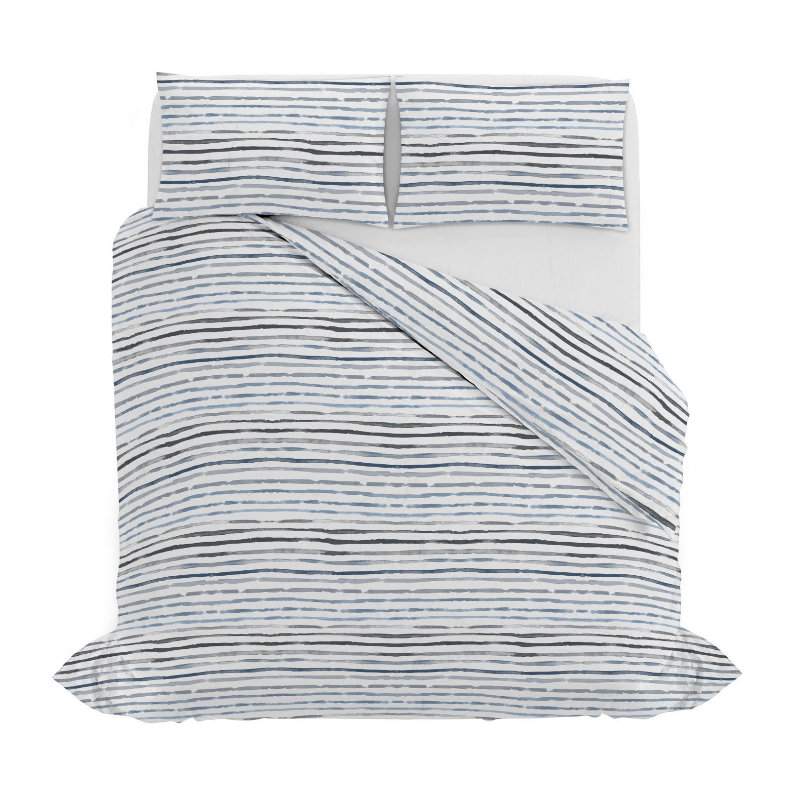 PARURE COPRIPIUMINO ATHENA, 100% Cotone, Made in Italy - SOFIA BLU