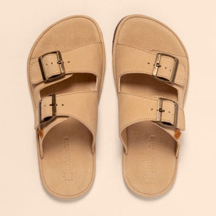 Sandalias N5682 NOBUCK LAVADO CREAM/ BARE SANDALS color Cream