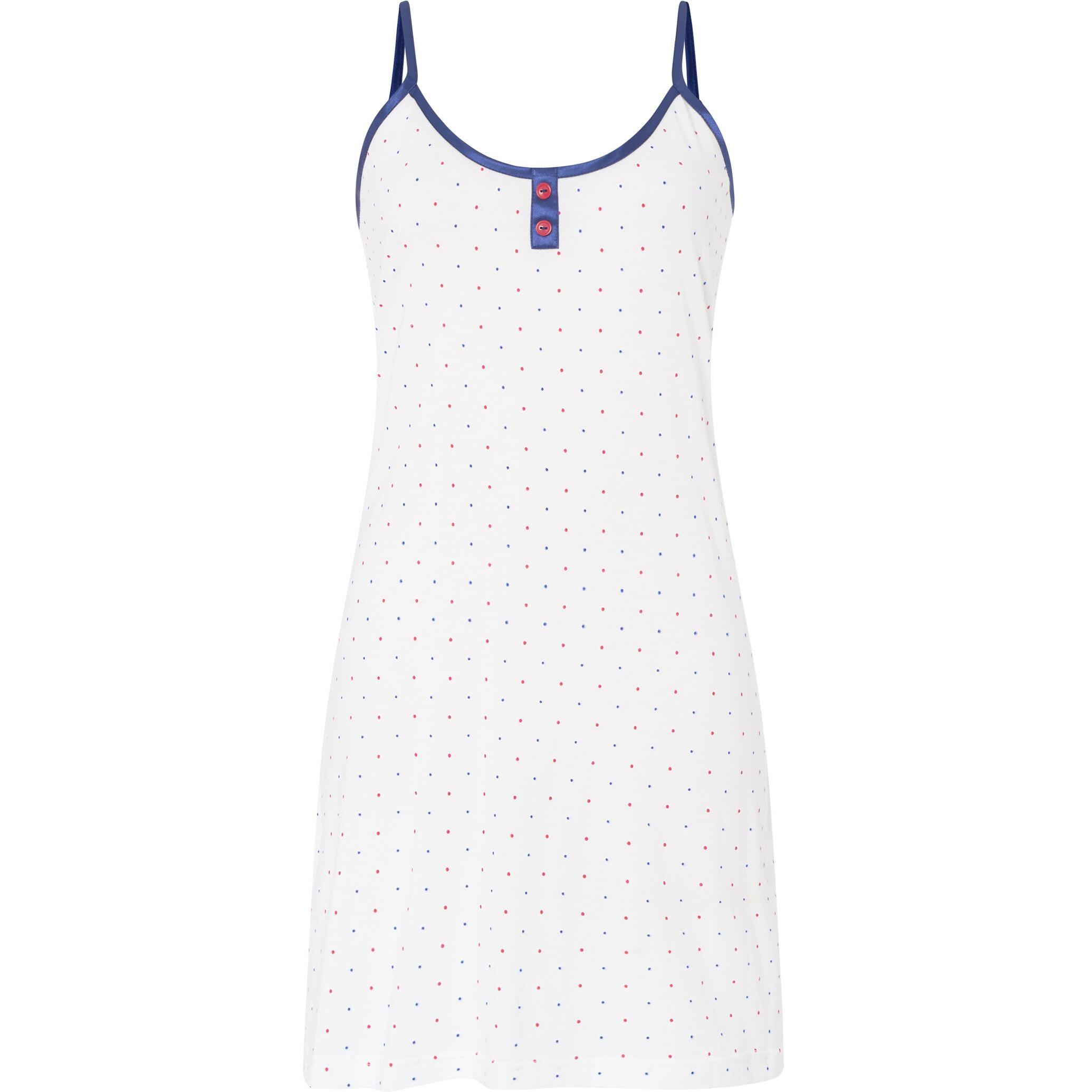 Camisón corto mujer topitos con tirantes suave