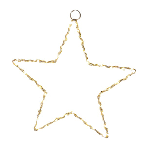 estrella luminosa con 120 luces led blancos cálidos 30x0,5x30cm