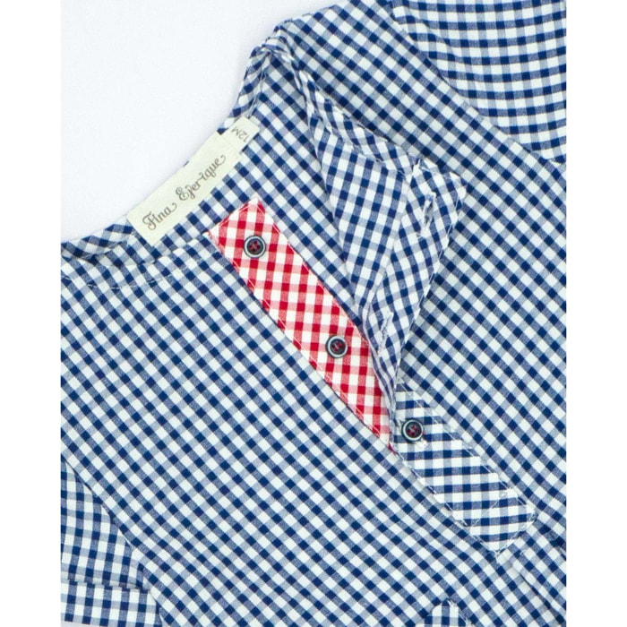 PELELE CUADRO VICHY AZUL MARINO