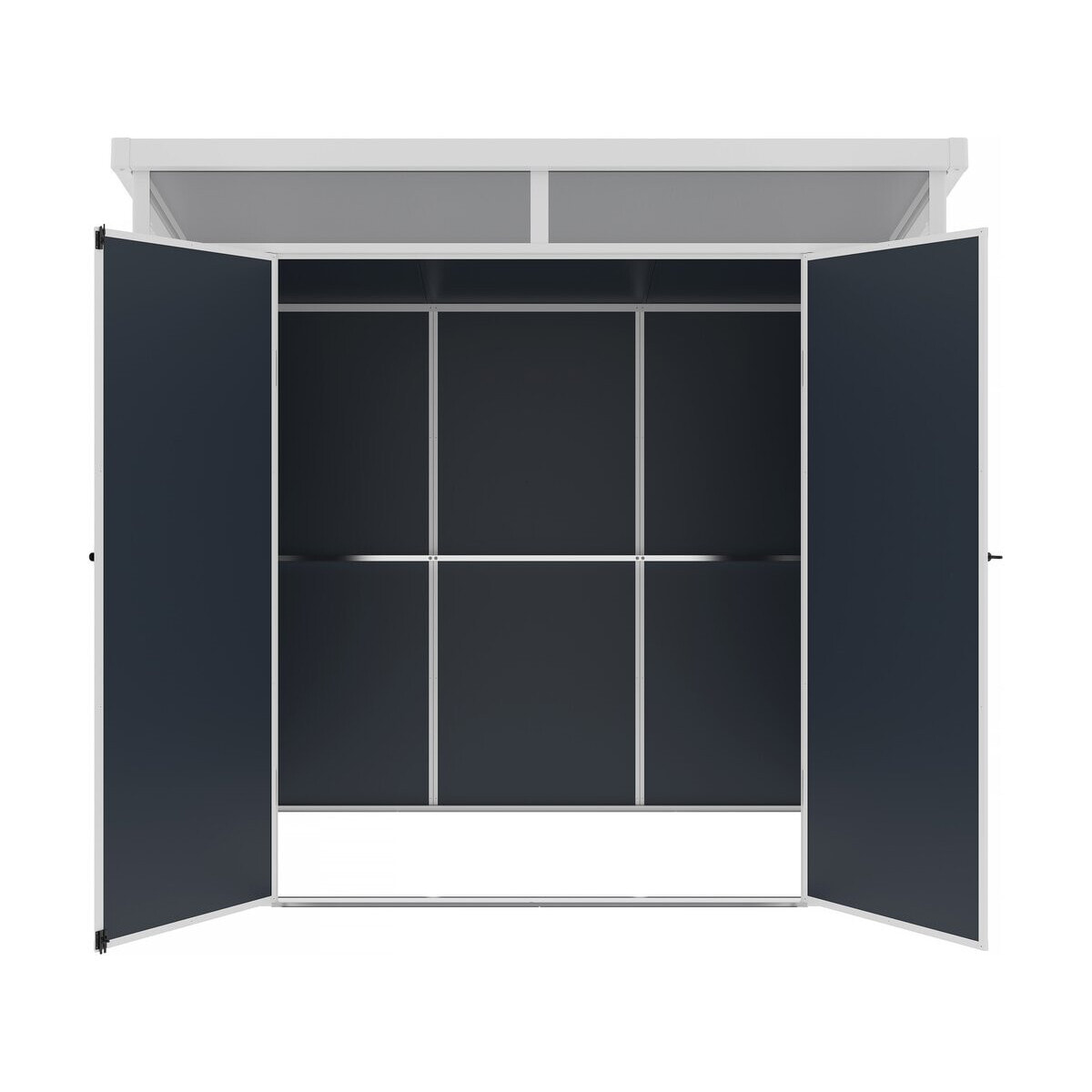 Abri de jardin "Detroit" en résine - Gris - 4.54m² - 1.91 x 2.38 m