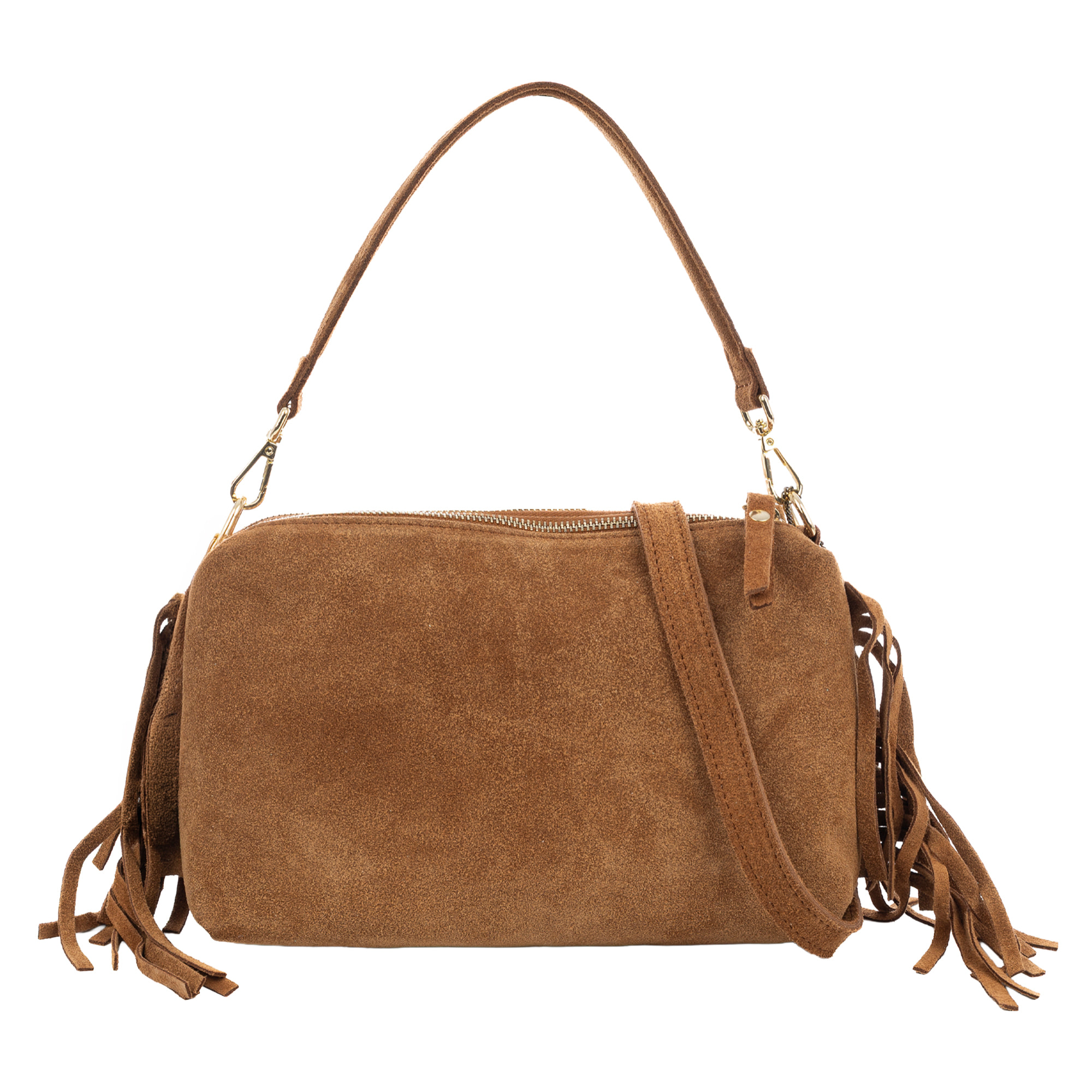 Benedetti Bolso de hombro Mujer. Piel auténtica Gamuza