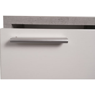 Mobile ingresso con specchio, 80 x 28 x 170, Bianco
