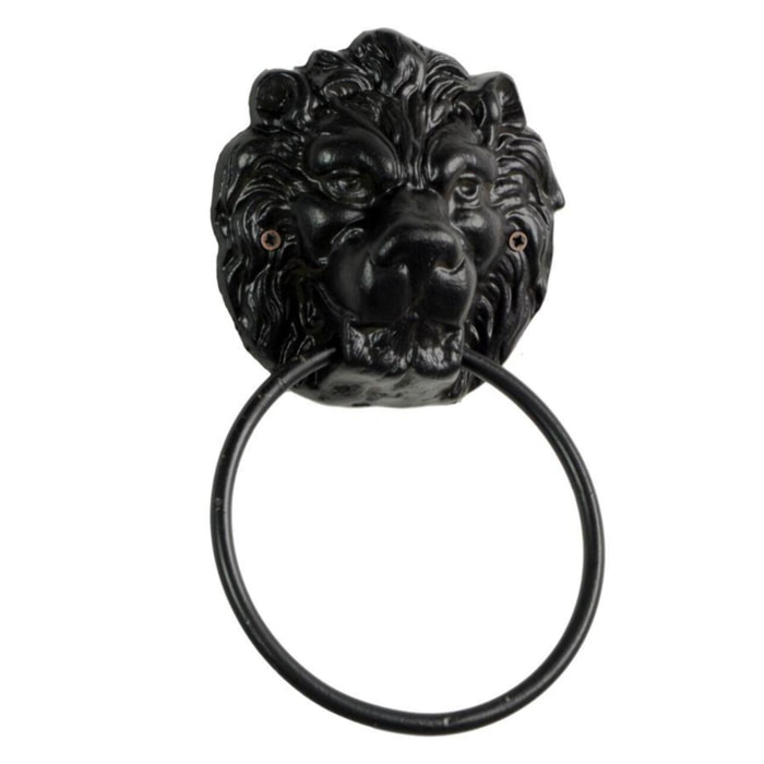 Battaglio ad anello in ghisa con leone cm15,5x6h24,5