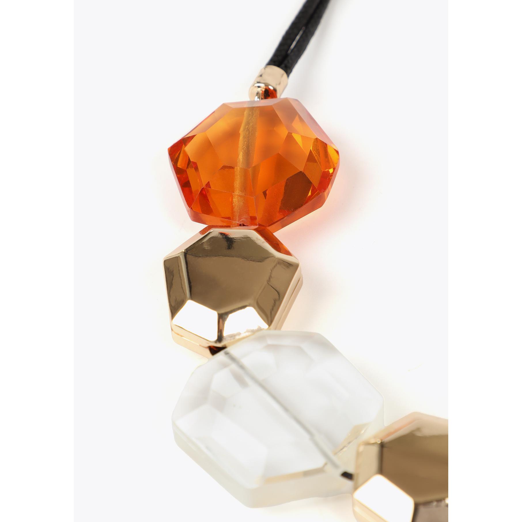 Collana a Pezzi Geometrici Combinati