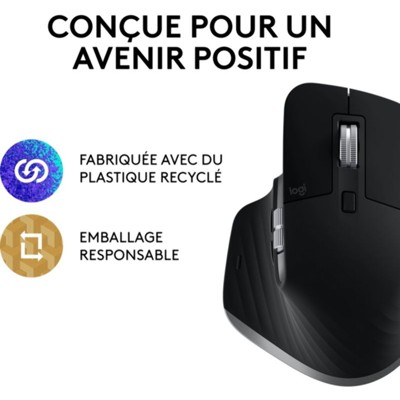 Souris sans fil rechargeable LOGITECH Mx Master 3s pour Mac Gris Sidéral