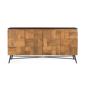Aparador de Madera de Mango Estilo Retro Moderno