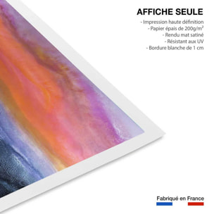 Poster orange bleue Affiche seule