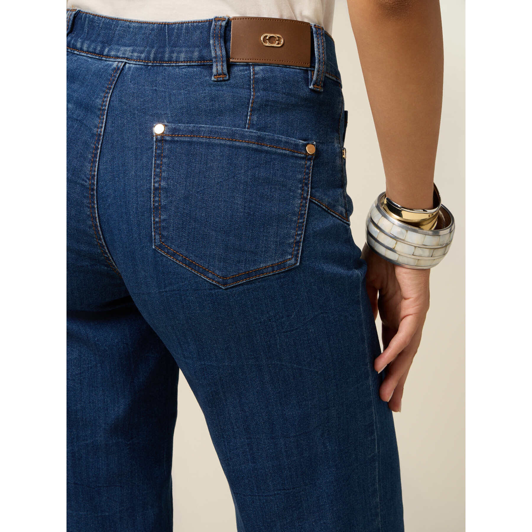 Oltre - Jeans cropped - Blu