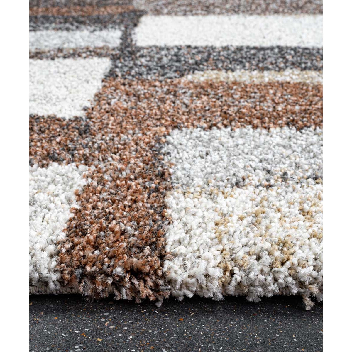 Tappeto Contemporaneo Beige Grigio Terracotta