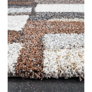 Tappeto Contemporaneo Beige Grigio Terracotta