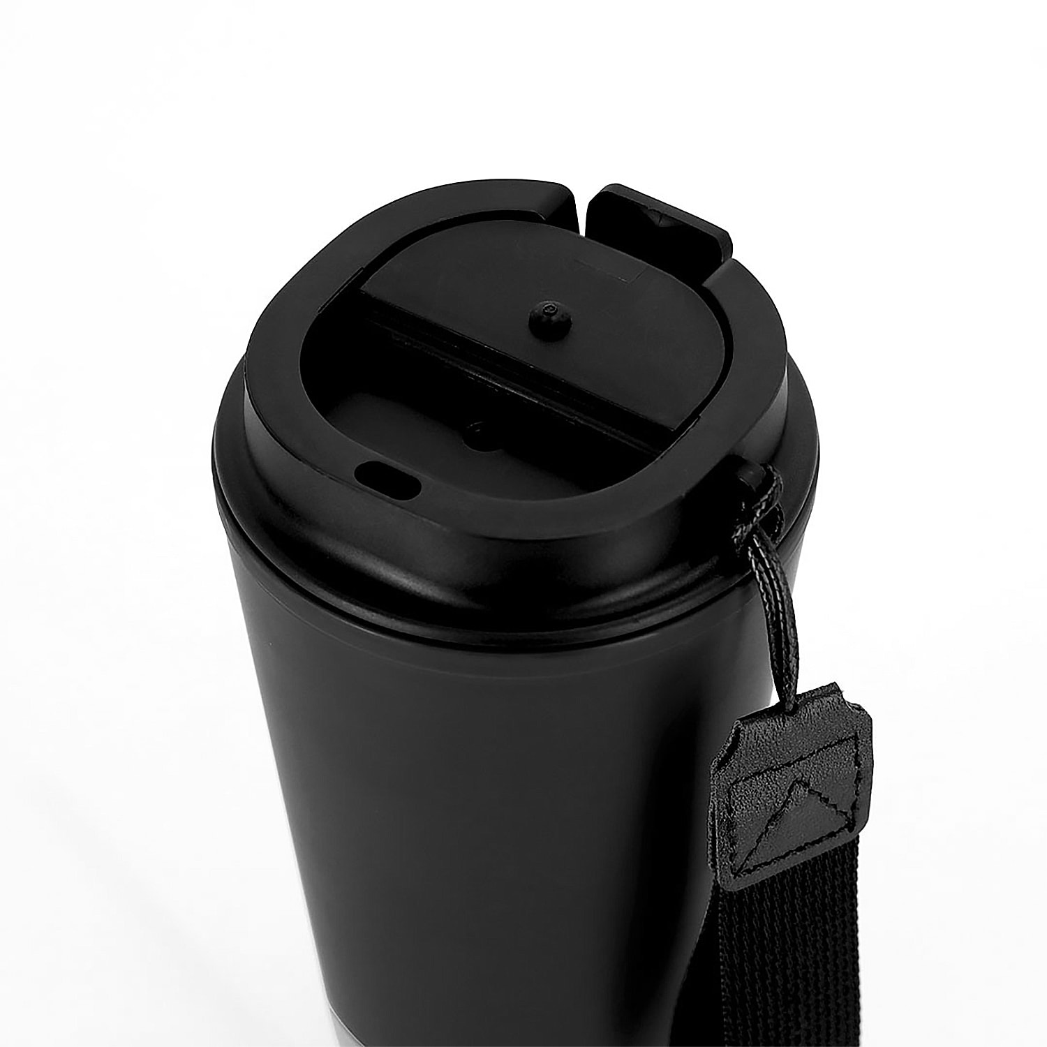 Vaso térmico de doble pared en PP reciclado, combinado con base de acero inoxidable reciclado. Con 300 ml de capacidad. Libre de BPA.