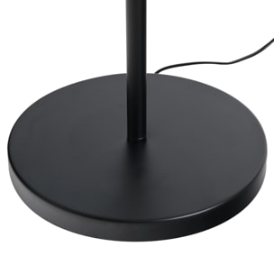 Lampadaire design industriel 3 ampoules max. 40 W abat-jour cage métal noir