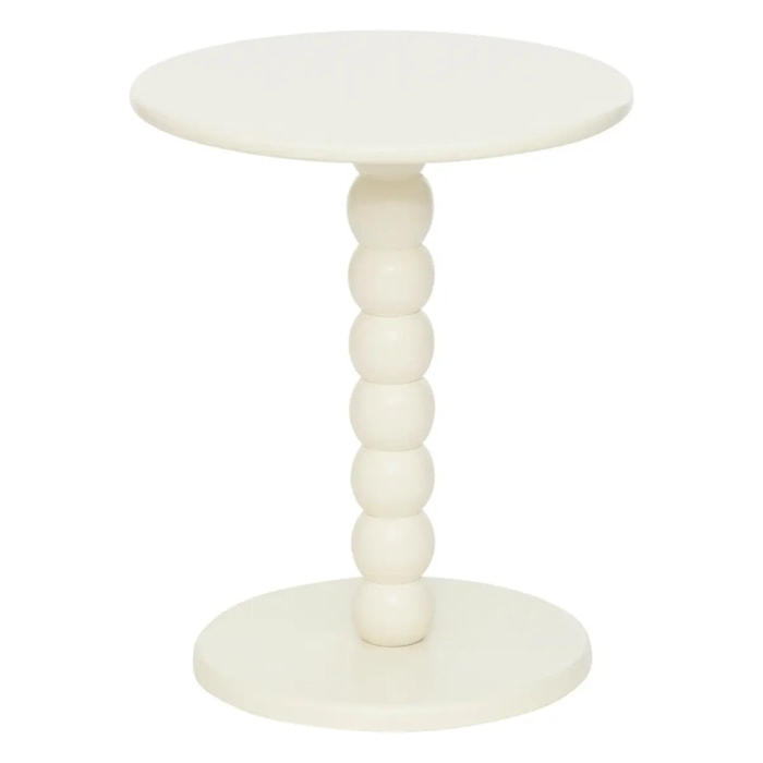 Table à café Chamlo blanc ivoire D38cm