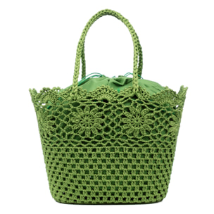 Zerba borsa a spalla donna. Realizzata in cotone.