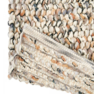 Tapis salon et chambre tissé en laine motif faux uni ULGU