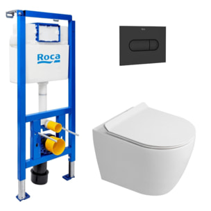 Pack WC bâti-support + WC suspendu sans bride Ceramia PixL avec abattant SoftClose + plaque (ROCEPXWT03-FR)