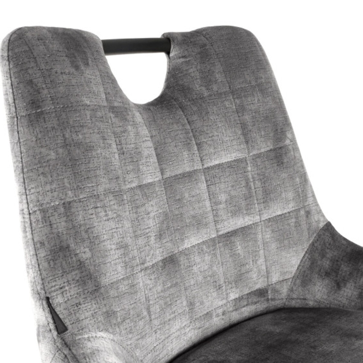 Chaise de bar en velours avec poignée et pieds en métal - ROSA 2