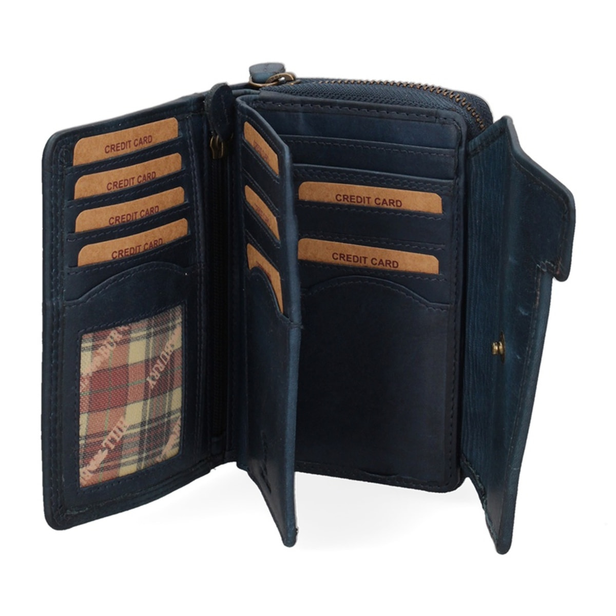 Portafoglio uomo in vera pelle - Modello False - Casual - 14.0 x 9.5 x 4.0 cm