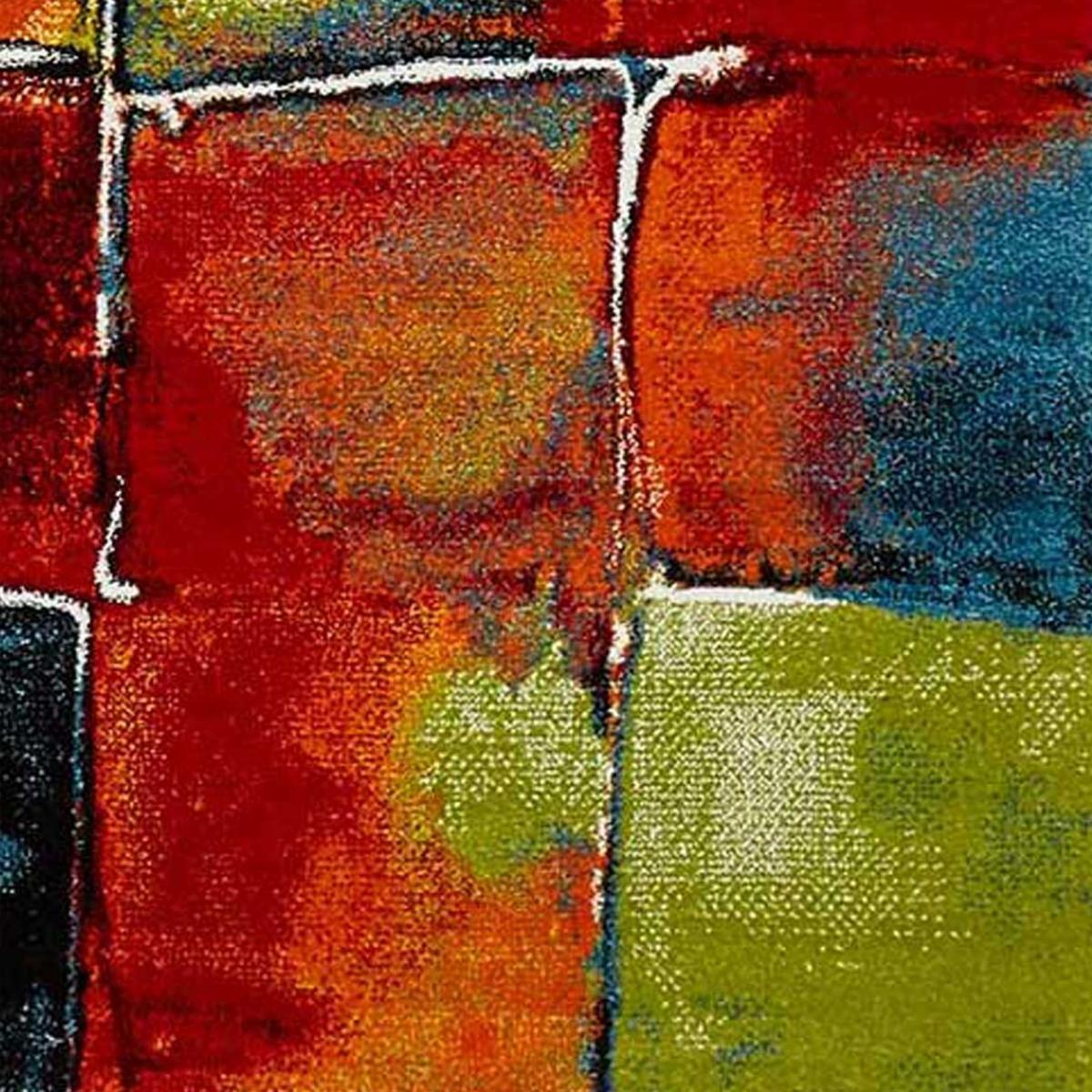 Tapis géométrique déstructuré BEHE multicolore