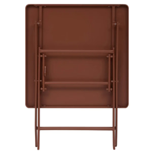Table de jardin Greensboro 2 places pliable 70x70cm acajou