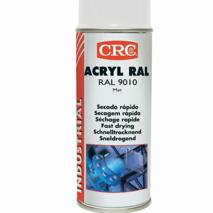 Peinture acrylique CRC Aérosol - Blanc mat - 520ml/400ml