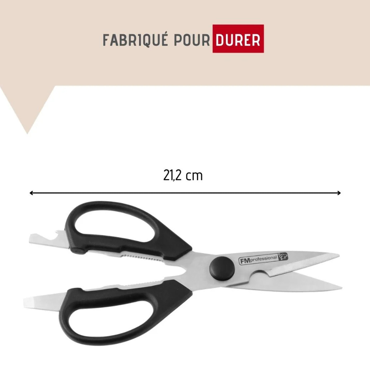 Ciseaux de cuisine multifonction 19 cm FM Professional Divers