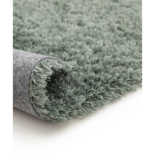 Tappeto salotto pelo lungo soffice colore verde acqua