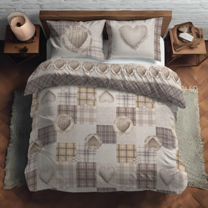 Parure copripiumino mountain love beige