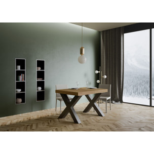 Tavolo allungabile 90x140/244 cm Traffic Quercia Natura telaio Antracite