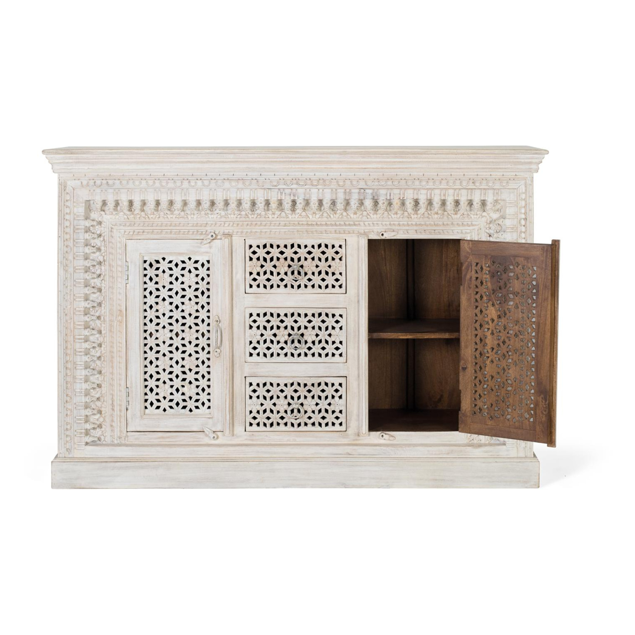 Aparador de Madera de Mango Estilo Mediterráneo Moderno