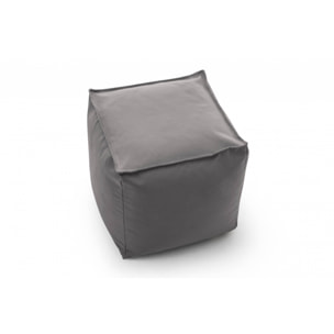 Pouf Annalaura, Pouf multifunzione, 100% Made in Italy, Poltroncina relax in tessuto imbottito, Cm 45x45h45, Grigio