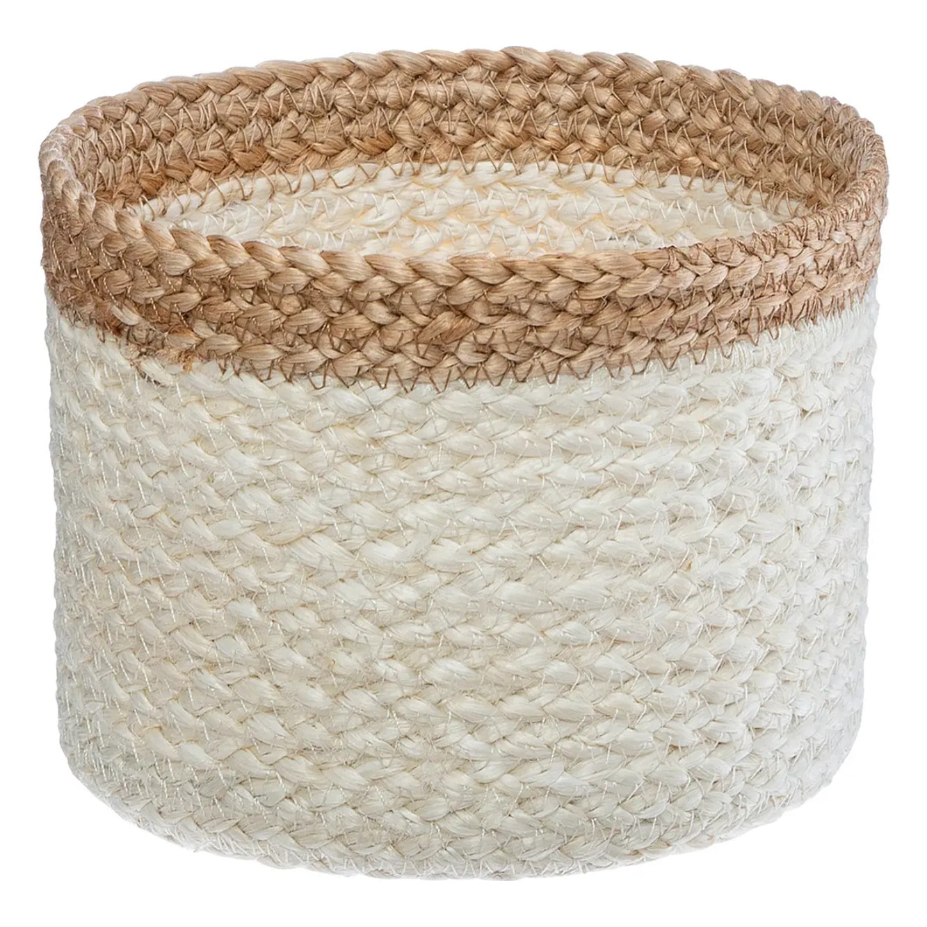 Set de 3 paniers "Jackson" en jute blanc D11/16/19cm