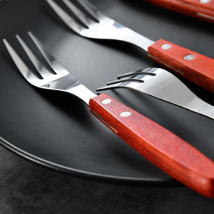 Bergner LOVERS Set de 4 Tenedores de 22cm para Barbacoa en acero inoxidable