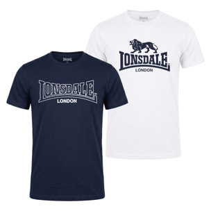 Bi-Pack T-Shirt Cotone LONSDALE Manica Corta Uomo - Art.26084