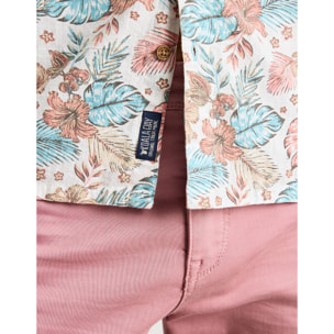 Camisa Manga Corta Beige - Wannabe