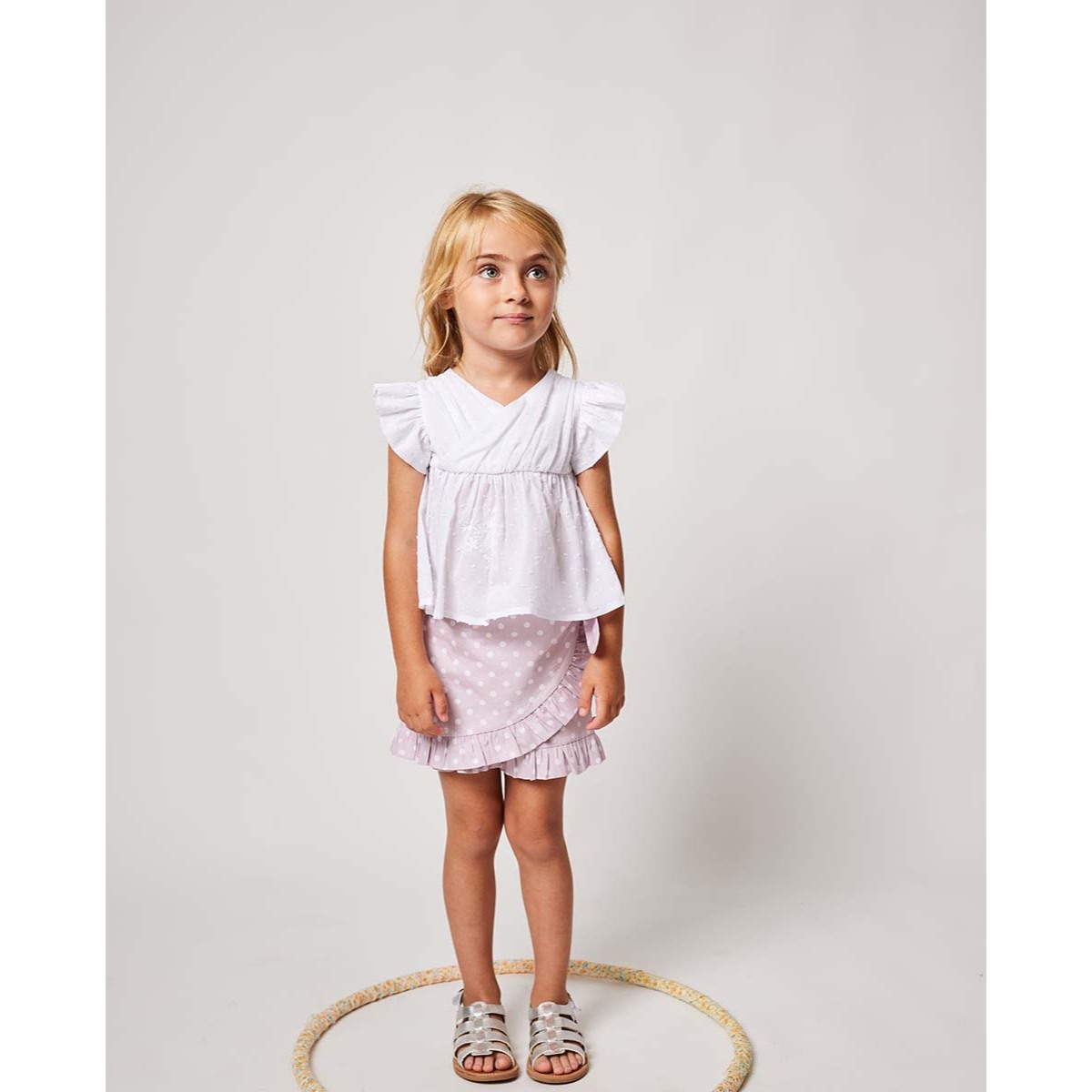 SHORT PAREO ROSA LUNAR BLANCO