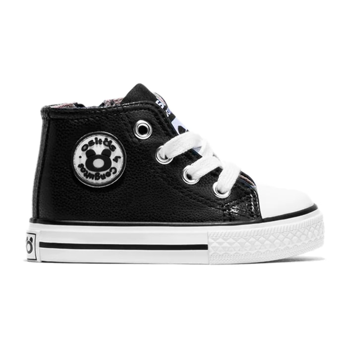 Zapatillas Altas de Bebé Logo Negro
