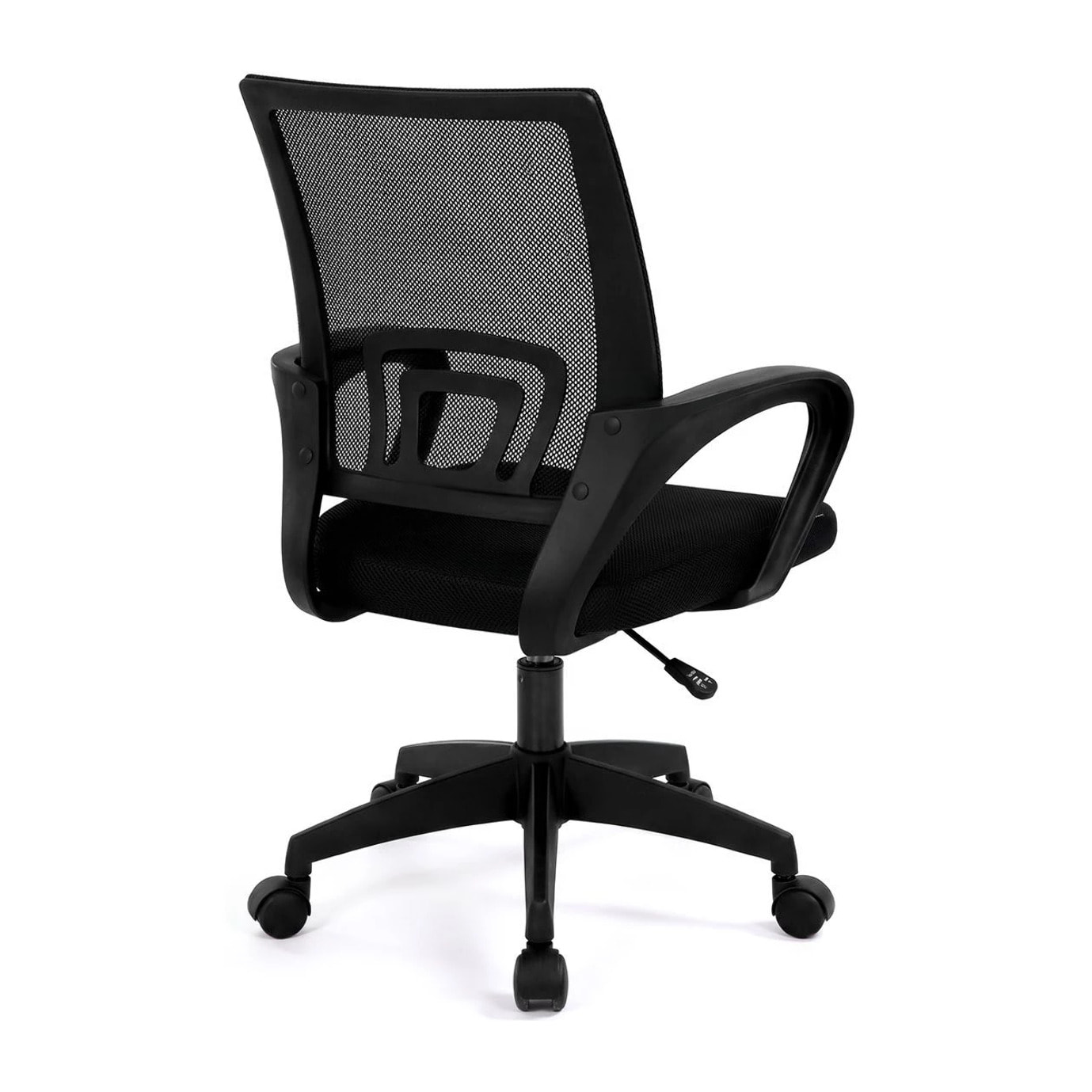 Silla de escritorio con respaldo transpirable en negro 84-94 cm Nika Negro