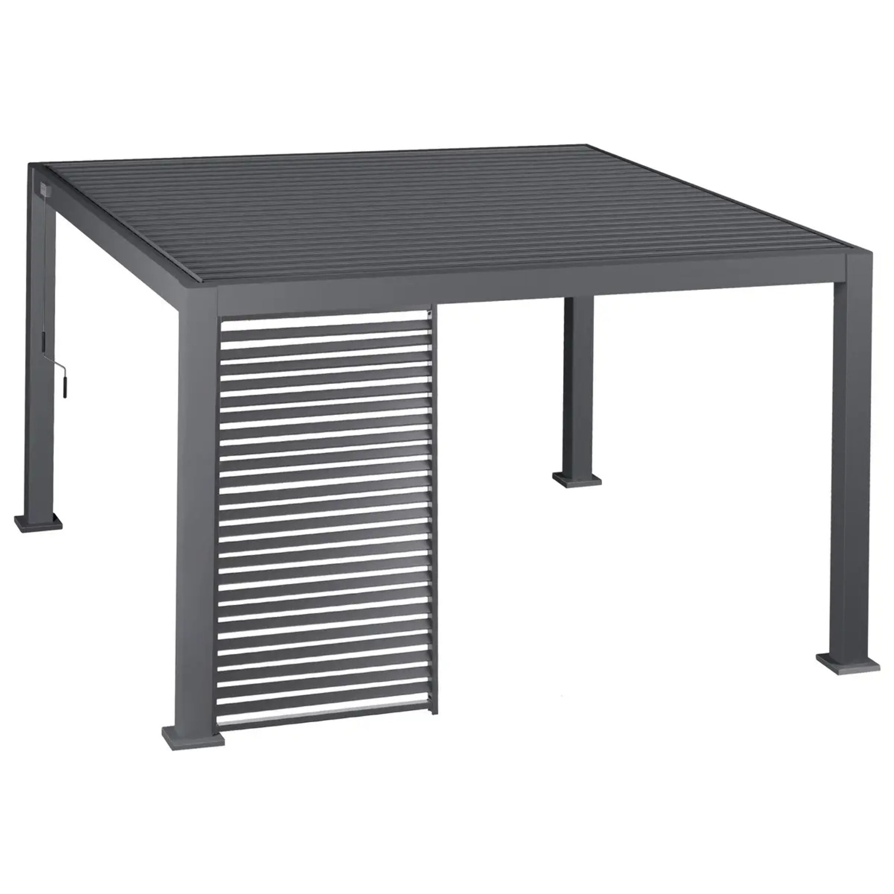 Persienne pour pergola bioclimatique "Evora" - 1/3 côté - 1,2 x 2,3 m Graphite