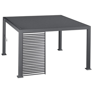 Persienne pour pergola bioclimatique "Evora" - 1/3 côté - 1,2 x 2,3 m Graphite