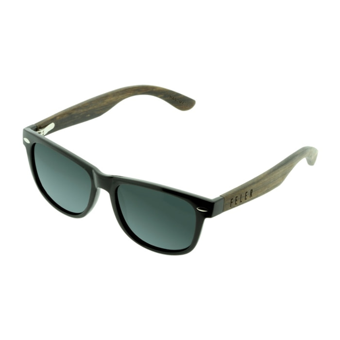 Gafas de Sol Feler 1501-1 - BLACK Polarizadas de Madera Unisex 53 mm