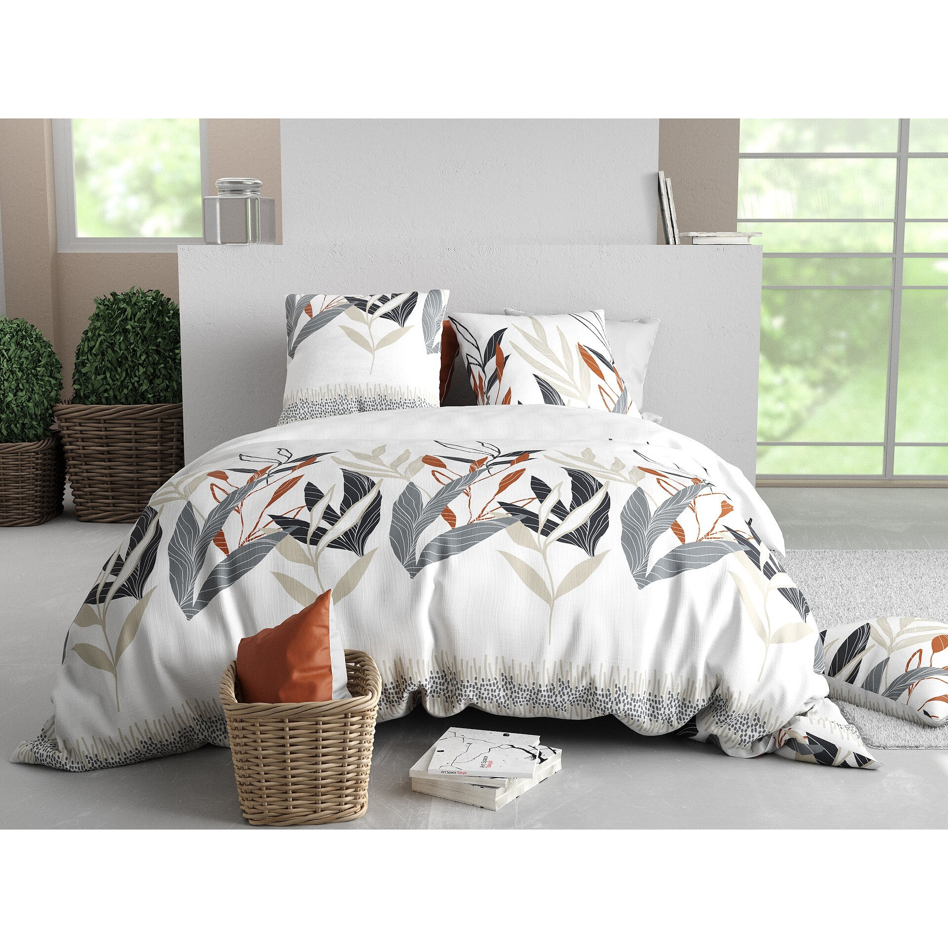 Parure housse de couette imprimée + 2 taies Imanta