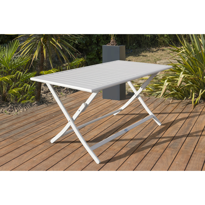 MARIUS - Table de jardin pliante en aluminium
