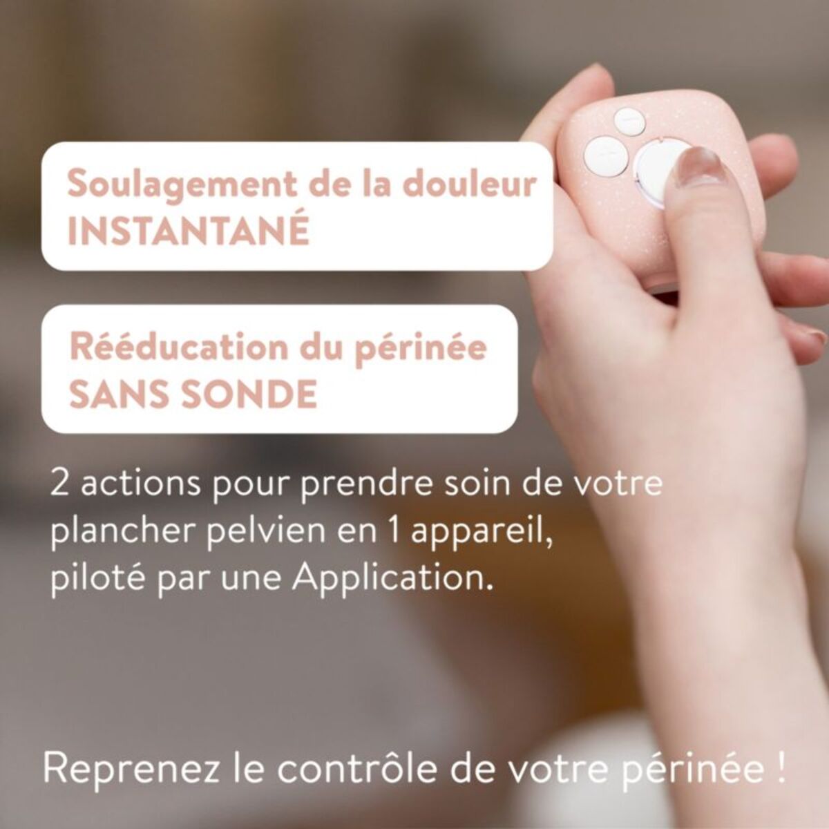 Appareil électrostimulation BLUETENS Pinktens Electrostimulation et Kegel guidés