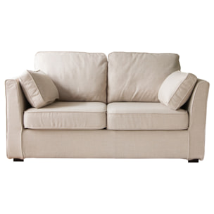 Canapé droit 2 places beige EMILE