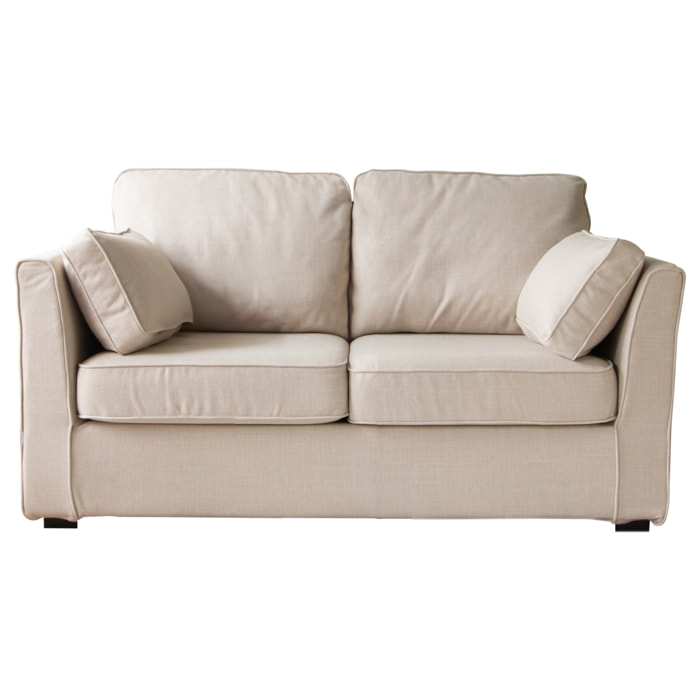Canapé droit 2 places beige EMILE